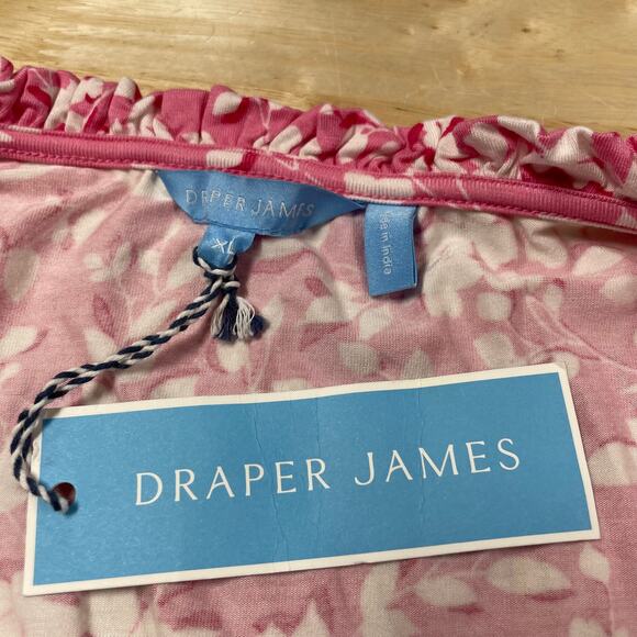 Draper James NWT Knit Kacey Dress Pink Shadow Floral Size XL Tie Neck Closure - Picture 5 of 10